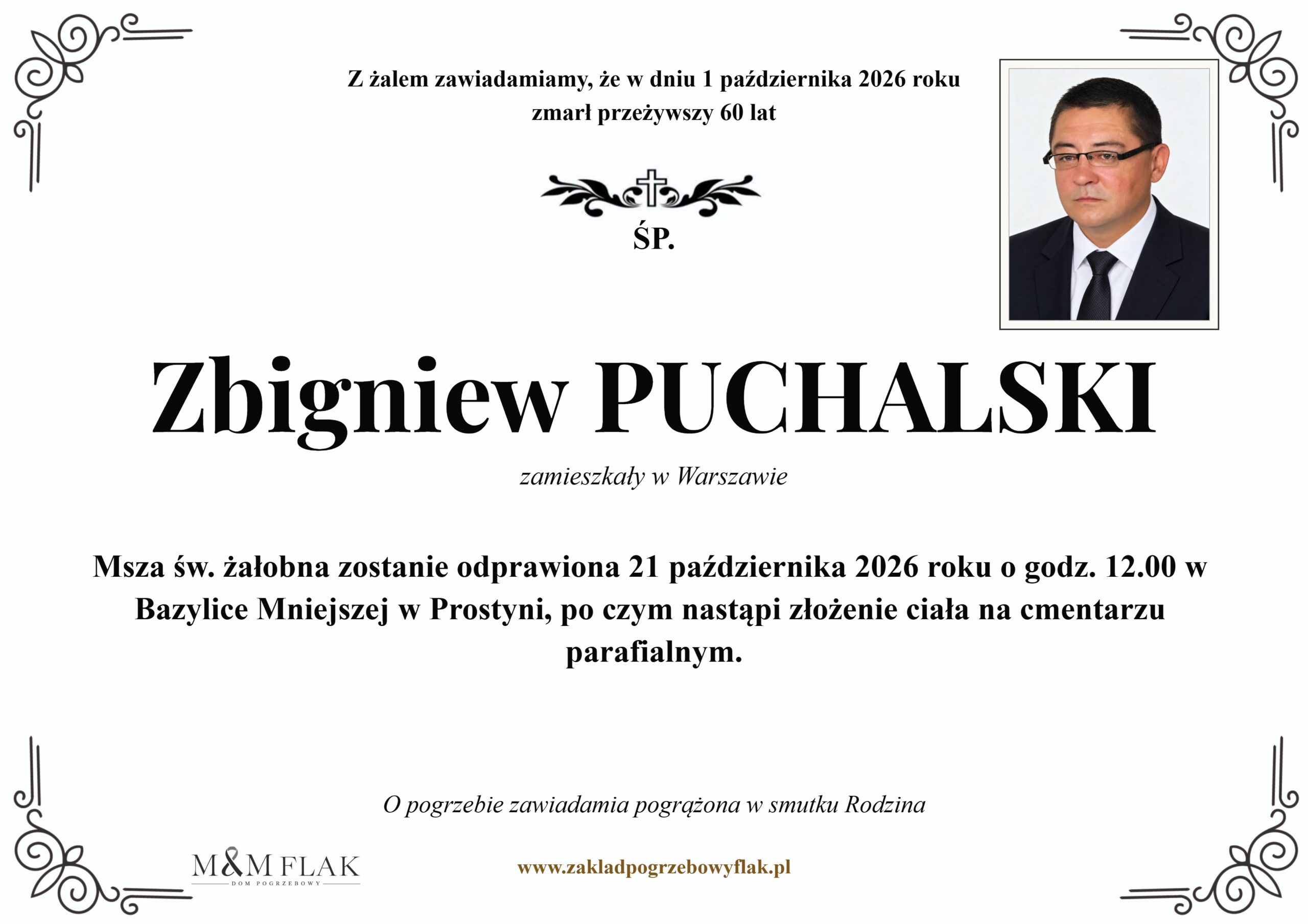 Nekrolog – Zbigniew PUCHALSKI